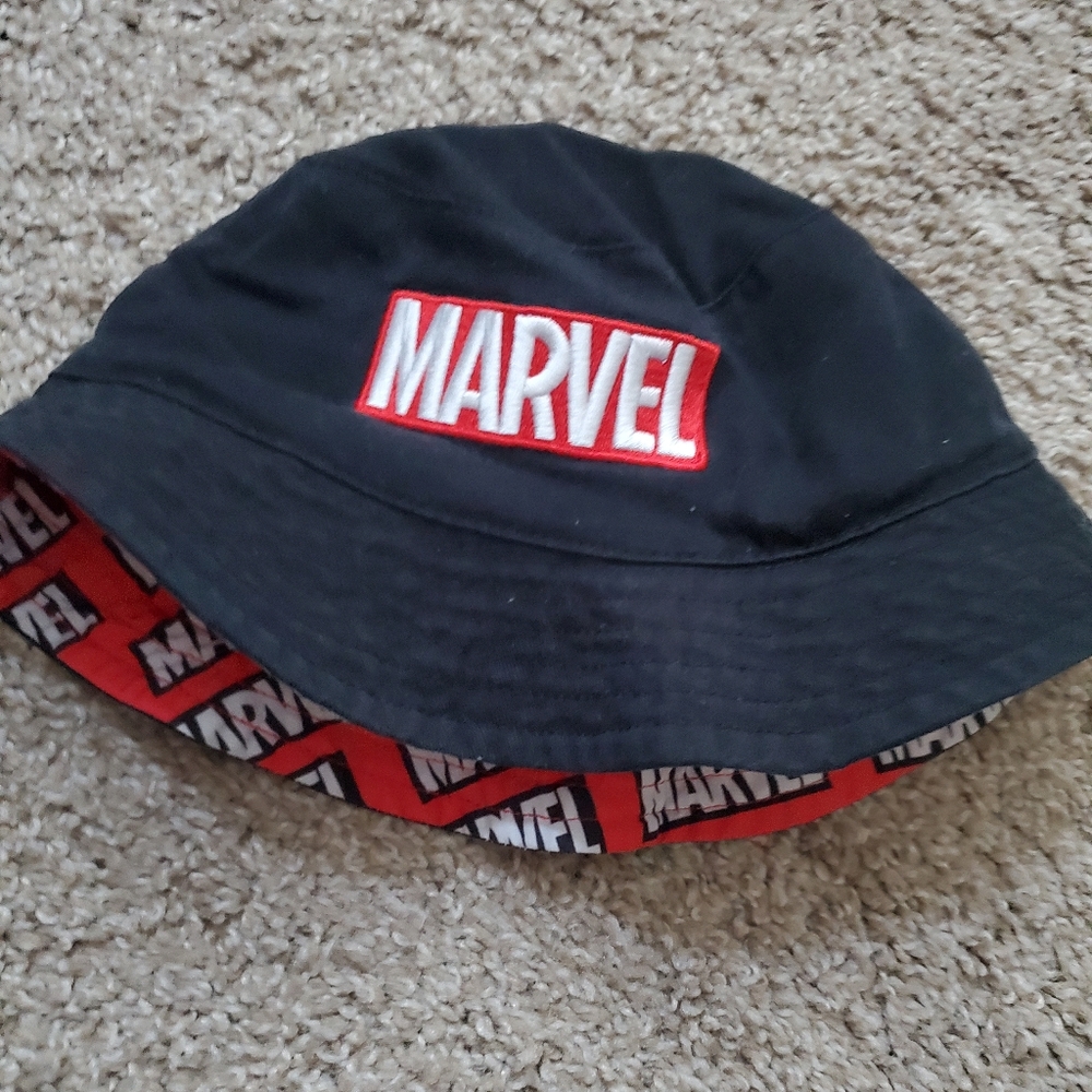 Marvel Black Red Boys Bucket Hat 2/5 Year Summer Sun Shield Casual Outdoor  Good
